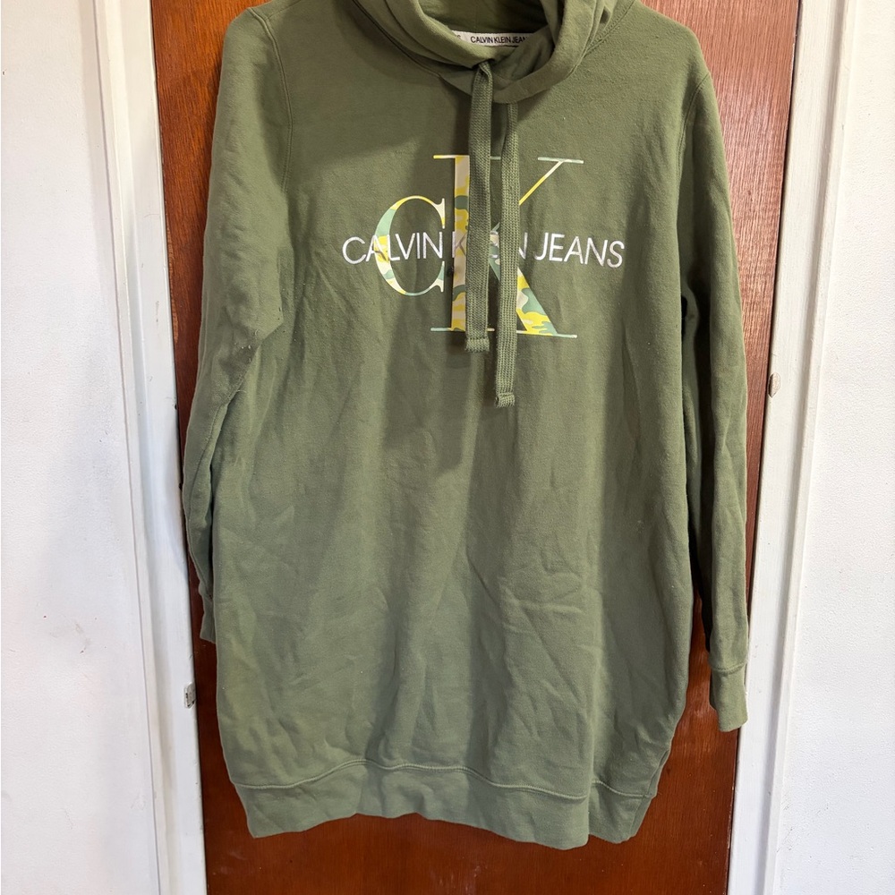 Calvin Klein Jeans Olive Hoodie Sweater